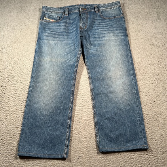 Diesel Safado Jeans Mens 41x26.5 Blue Denim Button Fly Regular Slim Straight Leg - Picture 1 of 13